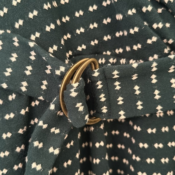 Maeve Green and white polka dot dress with gold buckle detail - Picture 7 of 12